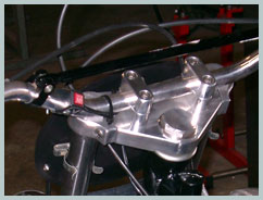 aluminium yolkes for vintage motocross bike manufactured by PGD Engineering
